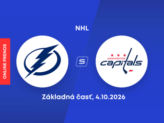 Tampa Bay Lightning - Washington Capitals: ONLINE prenos zo zápasu NHL.