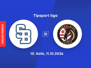 HC Slovan Bratislava - HC Prešov: ONLINE prenos zo zápasu 10. kola Tipsport ligy.