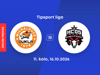 HK Dukla Michalovce - HC´05 TAM Banská Bystrica: ONLINE prenos zo zápasu 11. kola Tipsport ligy.