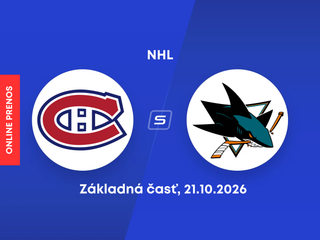 Montreal Canadiens - San Jose Sharks: ONLINE prenos zo zápasu NHL.