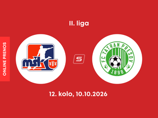 MŠK Považská Bystrica - FC Tatran Prešov: ONLINE prenos zo zápasu 12. kola II. ligy.