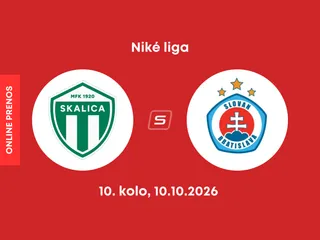 MFK Skalica - ŠK Slovan Bratislava: ONLINE prenos zo zápasu 10. kola Niké ligy.