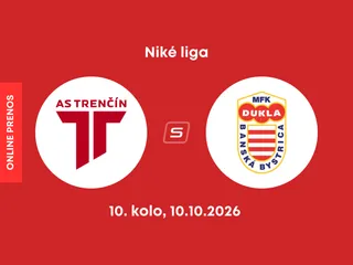AS Trenčín - MFK Dukla Banská Bystrica: ONLINE prenos zo zápasu 10. kola Niké ligy.