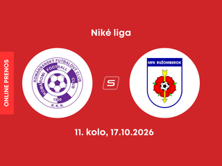 KFC Komárno - MFK Ružomberok: ONLINE prenos zo zápasu 11. kola Niké ligy.