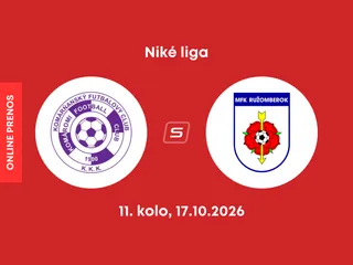 KFC Komárno - MFK Ružomberok: ONLINE prenos zo zápasu 11. kola Niké ligy.