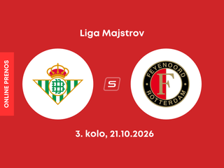 Real Betis - Feyenoord Rotterdam: ONLINE prenos zo zápasu 3. kola ligovej fázy Ligy majstrov.