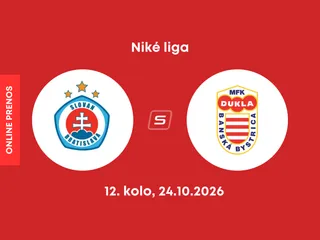 ŠK Slovan Bratislava - MFK Dukla Banská Bystrica: ONLINE prenos zo zápasu 12. kola Niké ligy.