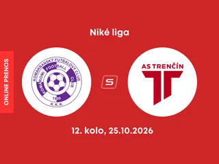 KFC Komárno - AS Trenčín: ONLINE prenos zo zápasu 12. kola Niké ligy.
