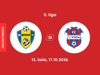 FK Humenné - FC ViOn Zlaté Moravce: ONLINE prenos zo zápasu 13. kola II. ligy.