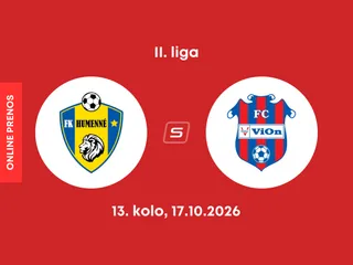 FK Humenné - FC ViOn Zlaté Moravce: ONLINE prenos zo zápasu 13. kola II. ligy.
