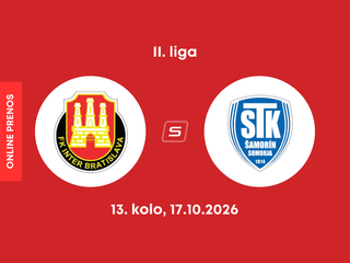 FK Inter Bratislava - FC ŠTK 1914 Šamorín: ONLINE prenos zo zápasu 13. kola II. ligy.