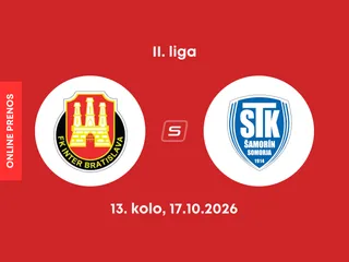 FK Inter Bratislava - FC ŠTK 1914 Šamorín: ONLINE prenos zo zápasu 13. kola II. ligy.