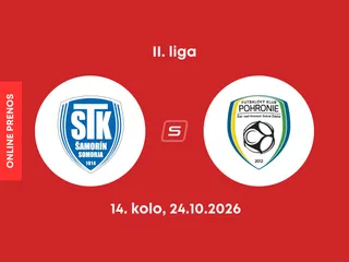 FC ŠTK 1914 Šamorín - FK Pohronie: ONLINE prenos zo zápasu 14. kola II. ligy.