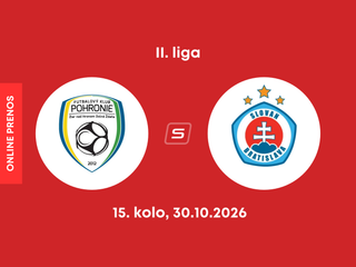 FK Pohronie - ŠK Slovan Bratislava B: ONLINE prenos zo zápasu 15. kola II. ligy.