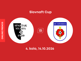 Spartak Myjava - MFK Ružomberok: ONLINE prenos zo zápasu 4. kola Slovnaft Cupu.