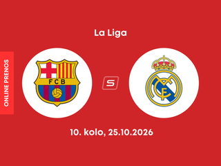 FC Barcelona - Real Madrid: ONLINE prenos zo zápasu 10. kola La Ligy 2026/27.