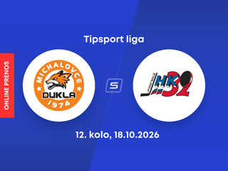 HK Dukla Michalovce - HK 32 Liptovský Mikuláš: ONLINE prenos zo zápasu 12. kola Tipsport ligy.