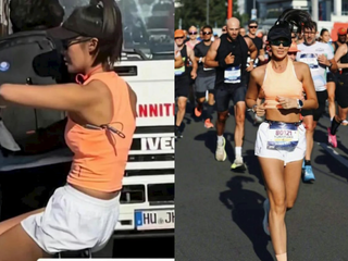 Influencerka sa počas Berlínskeho maratónu zviezla na bicykli