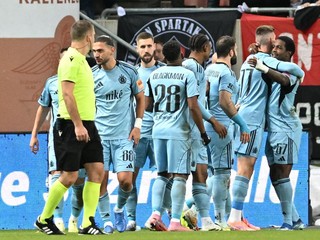 Futbalisti ŠK Slovan Bratislava.