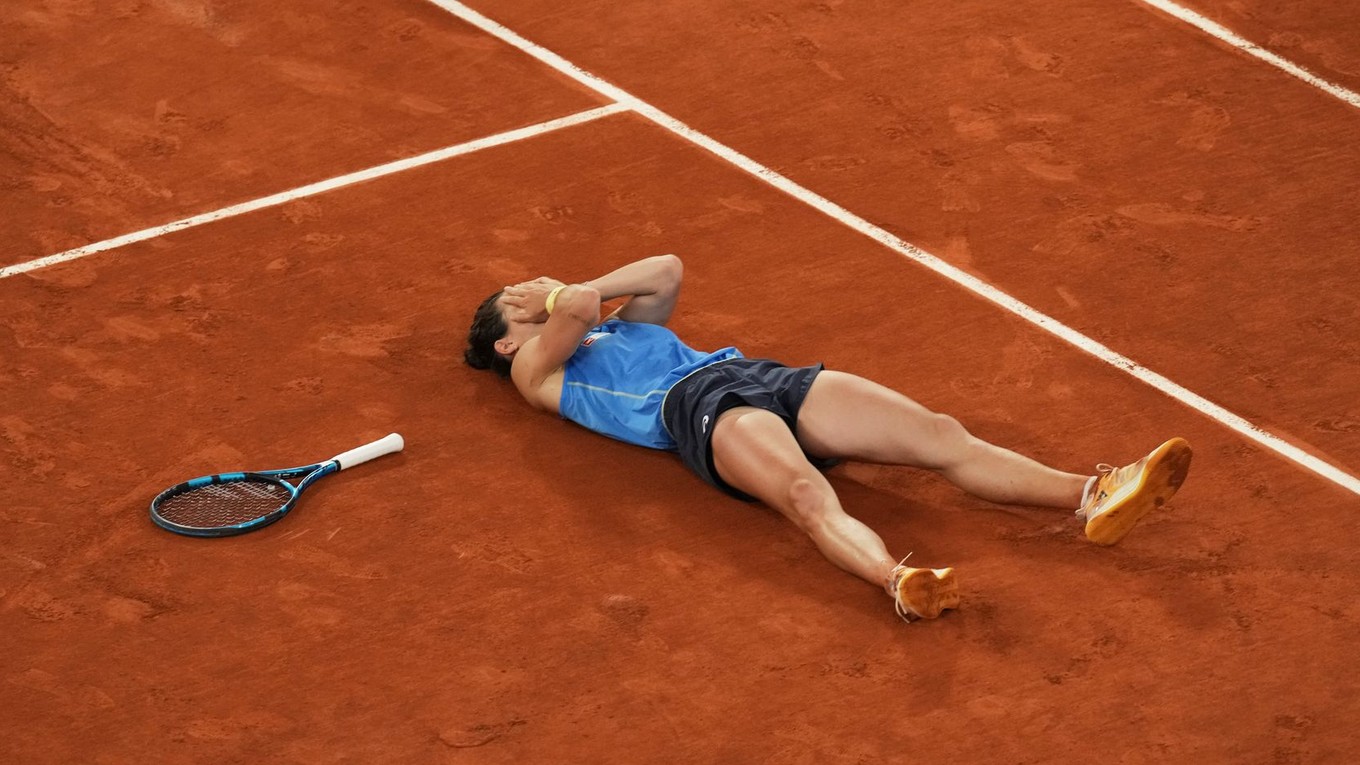 Lois Boissonová po postupe do semifinále Roland Garros 2025.