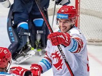 Libor Hudáček a Marko Daňo (vpravo) sa tešia z gólu. 
