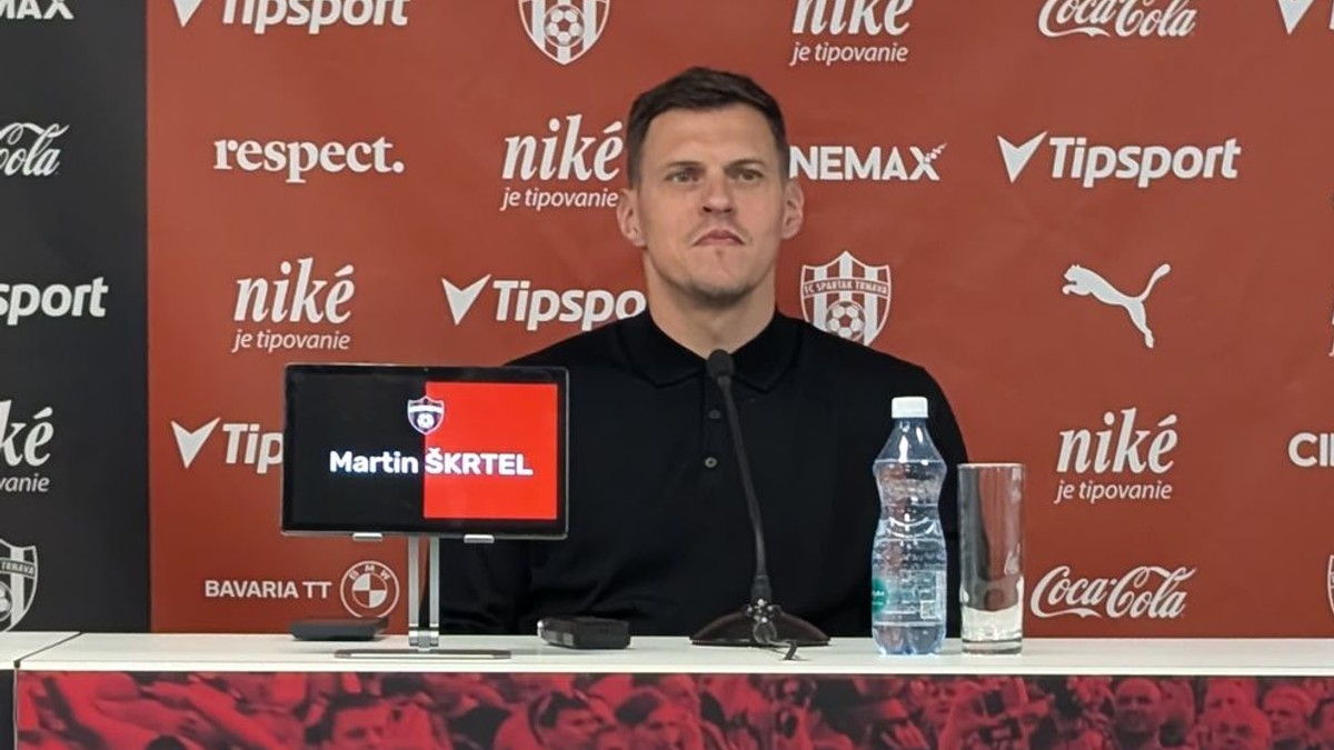 Martin Škrtel na tlačovej konferencii FC Spartak Trnava.