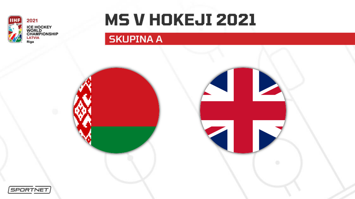 Bielorusko vs. Veľká Británia: ONLINE prenos zo zápasu na MS v hokeji 2021 dnes.