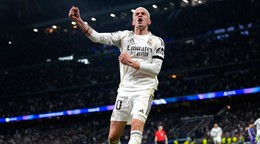 Franco Mastantuono oslavuje gól v zápase Real Madrid - Monaco