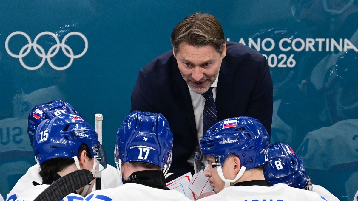 Tréner slovenského hokejového tímu Vladimír Országh na ZOH 2026.
