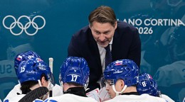 Tréner slovenského hokejového tímu Vladimír Országh na ZOH 2026.