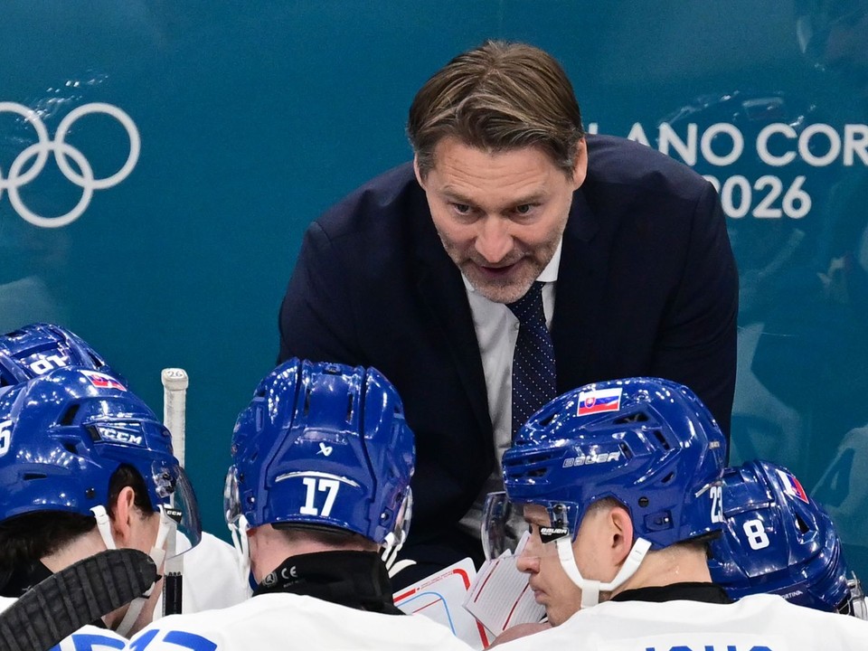 Tréner slovenského hokejového tímu Vladimír Országh na ZOH 2026.