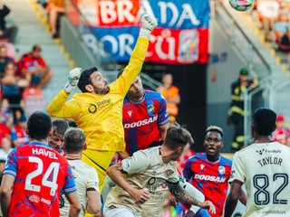 Momentka zo zápasu Viktoria Plzeň - Heart of Midlothian