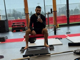 Mohamed Salah v tréningovom centre Liverpoolu