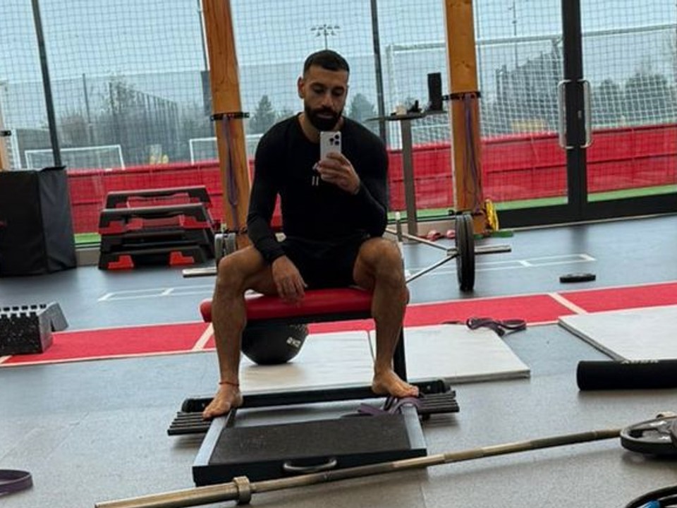 Mohamed Salah v tréningovom centre Liverpoolu