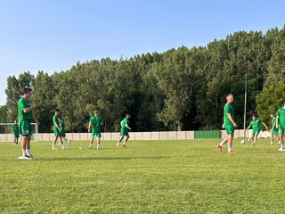 Futbalisti Tomášova na tréningu.