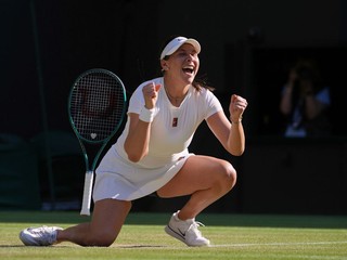 Amanda Anisimovová po postupe do semifinále grandslamového turnaja Wimbledon 2025.