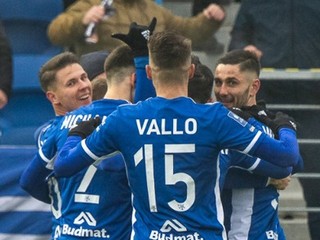 Radosť hráčov tímu Wisła Płock.