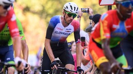 Slovenský cyklista Richard Riška v pretekoch U23 na MS v Montreale 2026.