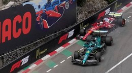 Charles Leclerc a Lance Stroll počas 1. tréningu Veľkej ceny Monaka. 