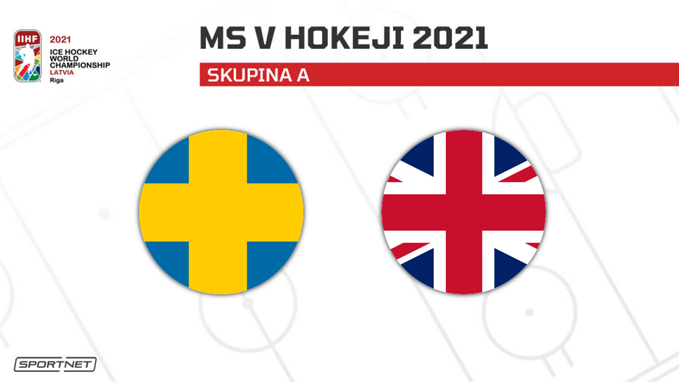 Švédsko vs. Veľká Británia: ONLINE prenos zo zápasu na MS v hokeji 2021 dnes.