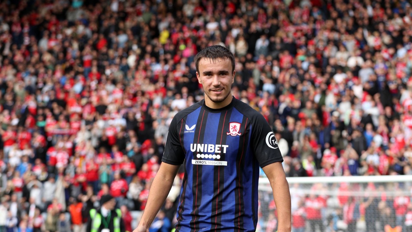 David Strelec v drese Middlesbrough