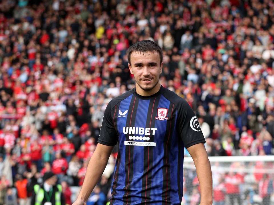 David Strelec v drese Middlesbrough