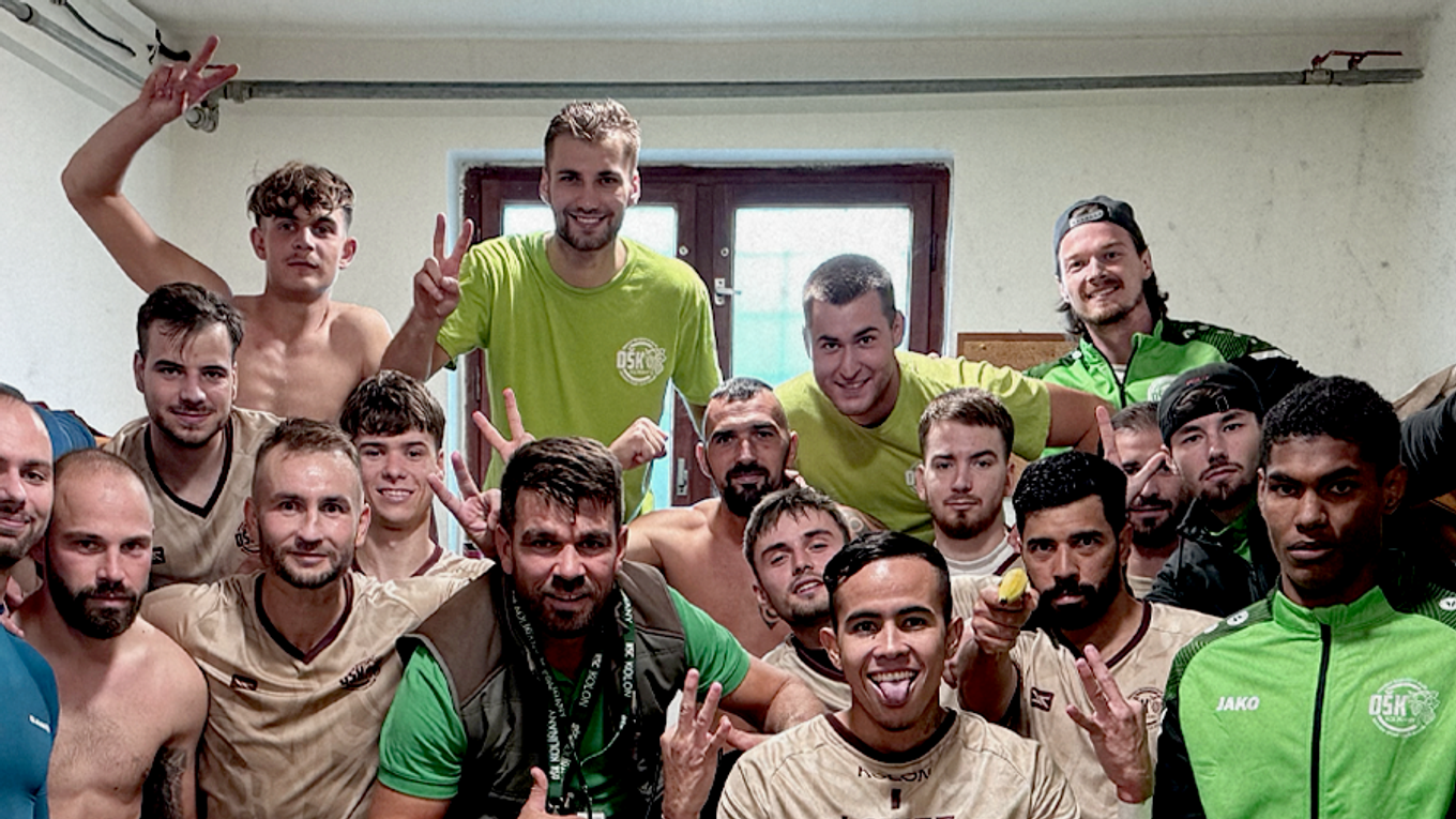 Futbalisti OŠK Kolíňany.