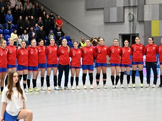 Na snímke nastúpené slovenské reprezentantky.