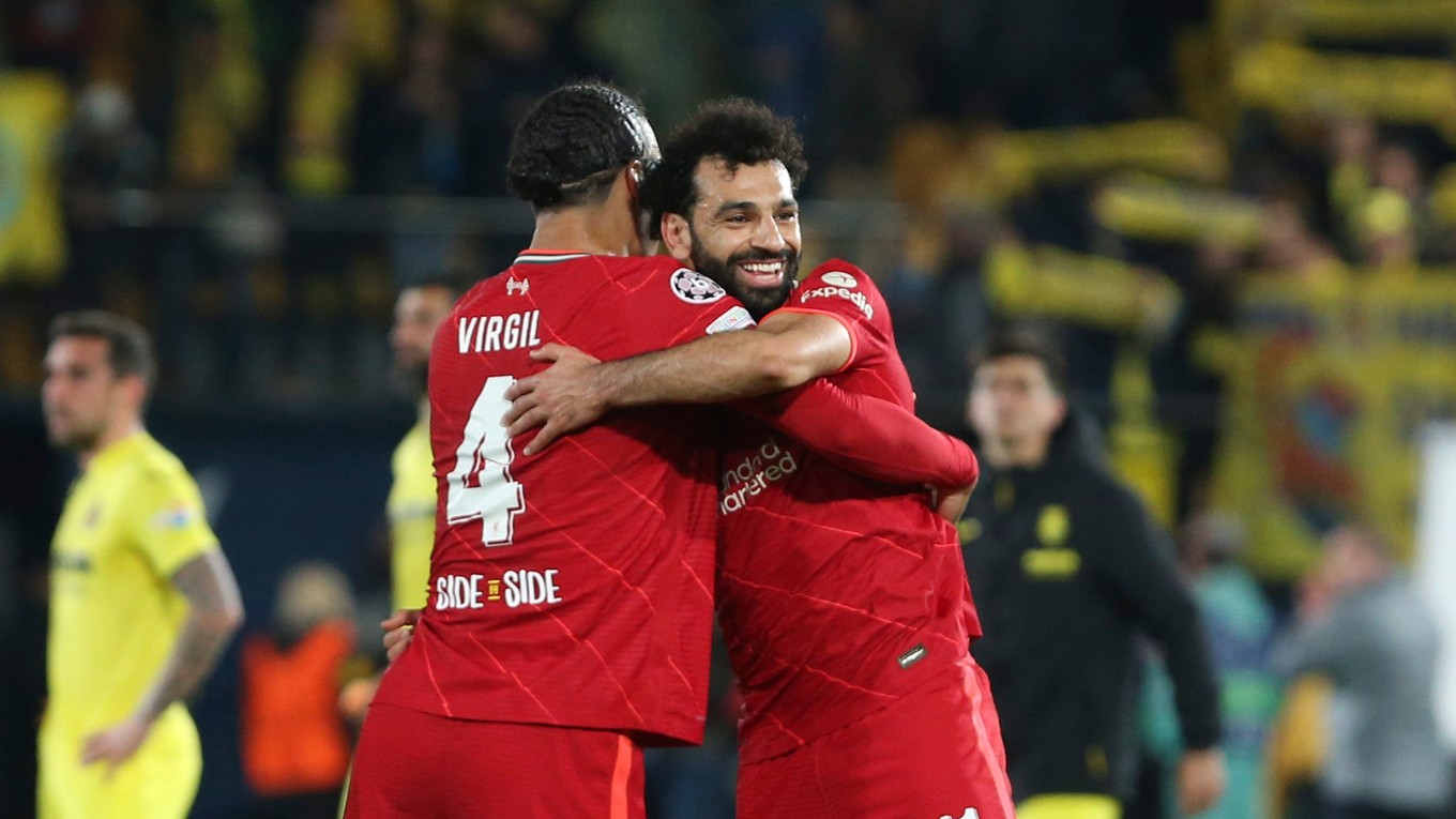 Mohamed Salah (vpravo) a Virgil van Dijk.