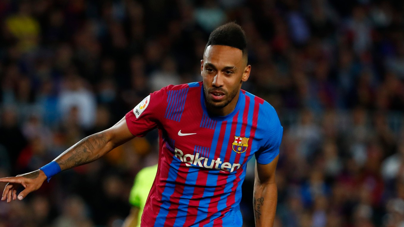 Pierre-Emerick Aubameyang v drese FC Barcelona.