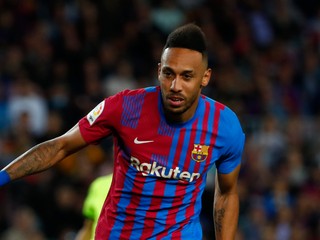 Pierre-Emerick Aubameyang v drese FC Barcelona.