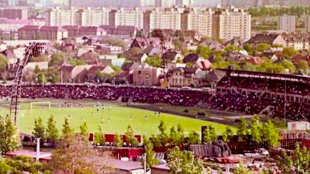 Pohľad na štadión Lokomotívy Košice v najslávnejších časoch.