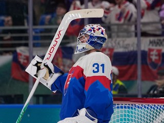 Slovenský brankár Samuel Hlavaj.