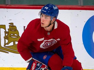 Juraj Slafkovský na prípravnom kempe Montrealu Canadiens.